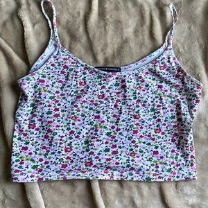 brandy melville floral tank top